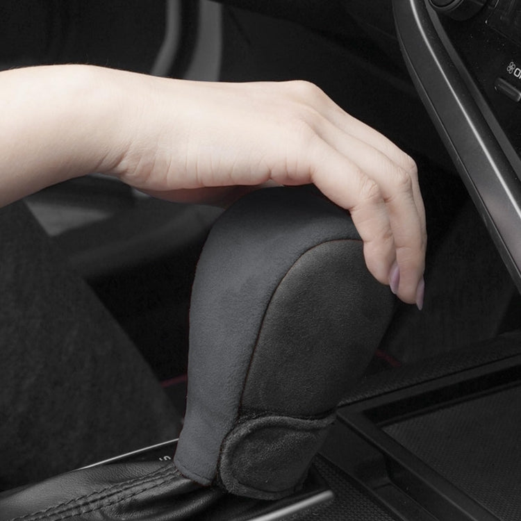 Suede Automatic Manual Gear Lever Cover(Red) by buy2fix