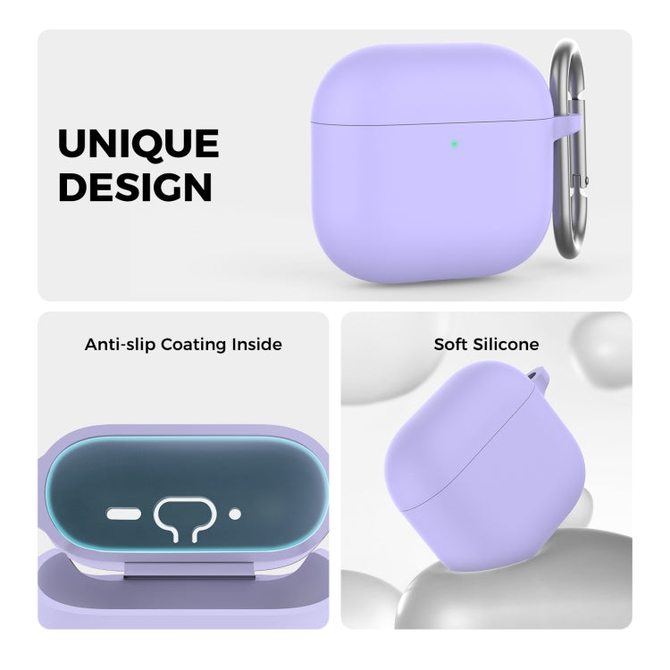 For Airpods 4 AhaStyle WG163 Earphone Drop-Proof Dust-Proof Silicone Protective Case With Cleanning Pen(Blue) - For AirPods 4 by AhaStyle | Online Shopping UK | buy2fix