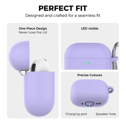 For Airpods 4 AhaStyle WG163 Earphone Drop-Proof Dust-Proof Silicone Protective Case With Cleanning Pen(Blue) - For AirPods 4 by AhaStyle | Online Shopping UK | buy2fix