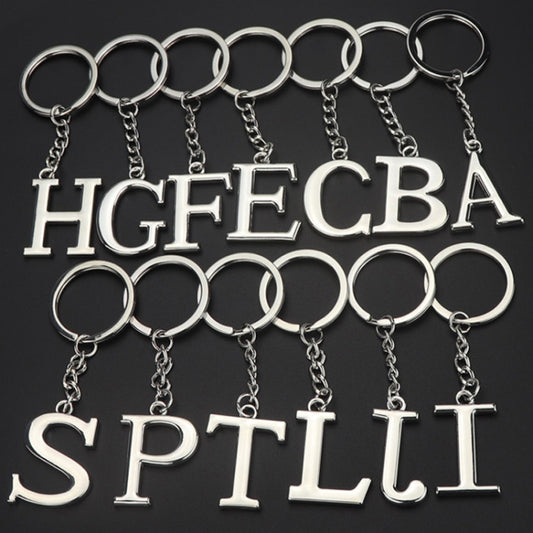 Double-Sided Three-Dimensional Plating Alphabet Keychain, Style: A by buy2fix