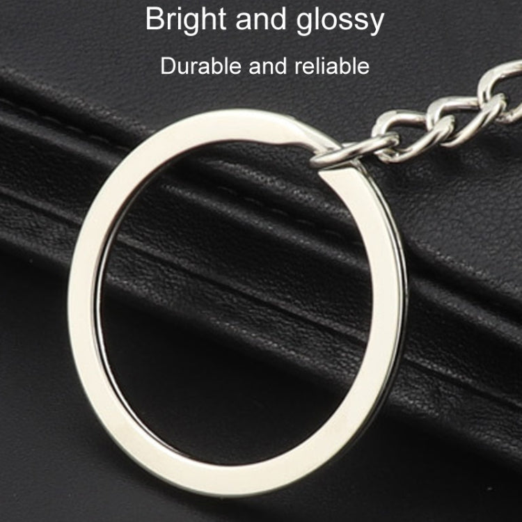 Double-Sided Three-Dimensional Plating Alphabet Keychain, Style: W by buy2fix