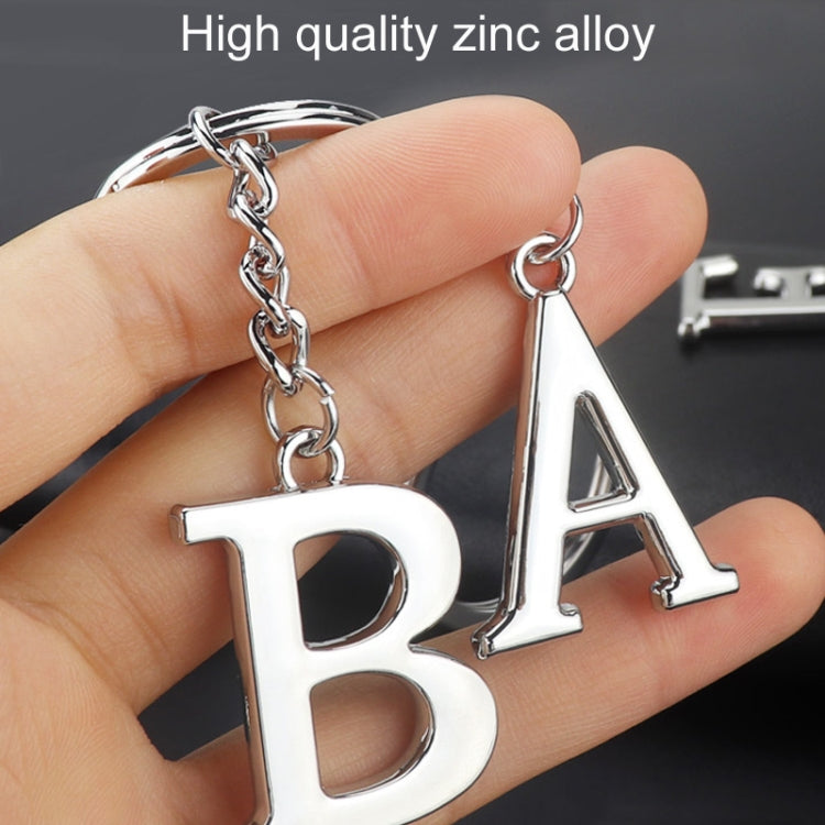 Double-Sided Three-Dimensional Plating Alphabet Keychain, Style: S - Key Rings by buy2fix | Online Shopping UK | buy2fix