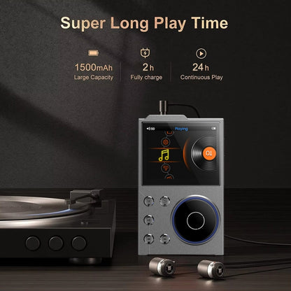 2.4 Inch HIFI Bluetooth Music Player DSD256 Mastering Sound Quality Walkman, Memory: 16GB(Black) - MP3 Player by buy2fix | Online Shopping UK | buy2fix