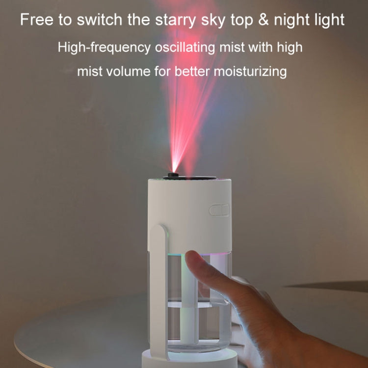 280ml Star Projection Light Humidifier USB Car Diffuser Humidifier Household Hydrating Atomizer, Color: White - Air Purifiers & Accessories by buy2fix | Online Shopping UK | buy2fix