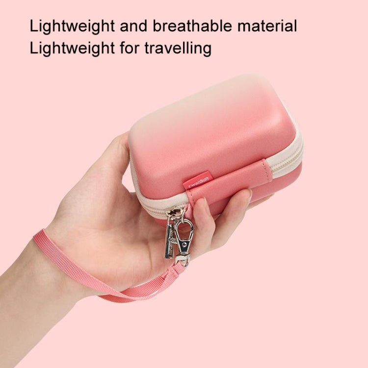 Cwatcun H45 Mini Storage Bag Small Microslice Digital Camera Bag PU Waterproof Hard Shell Bag(Pink) - Leather Bag by Cwatcun | Online Shopping UK | buy2fix