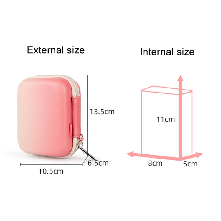 Cwatcun H45 Mini Storage Bag Small Microslice Digital Camera Bag PU Waterproof Hard Shell Bag(Pink) - Leather Bag by Cwatcun | Online Shopping UK | buy2fix