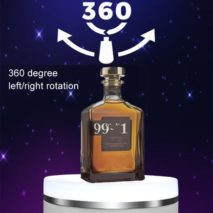 Intelligent Colourful Light Electric Speed Contro Round 360 Degree Rotating Plate Display Table, Color: White Plug-in -  by buy2fix | Online Shopping UK | buy2fix