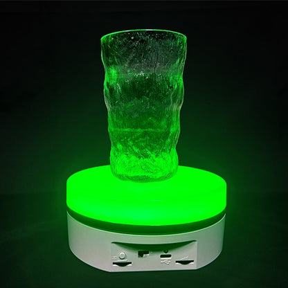 Intelligent Colourful Light Electric Speed Contro Round 360 Degree Rotating Plate Display Table, Color: White Charging -  by buy2fix | Online Shopping UK | buy2fix