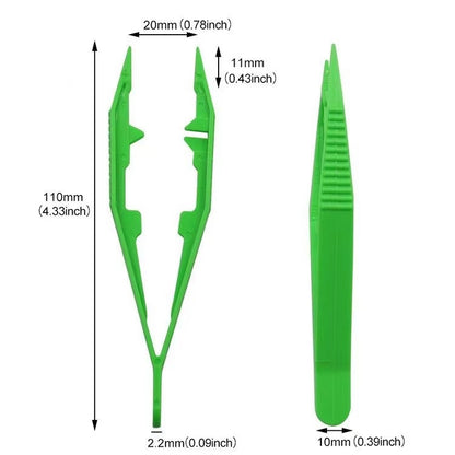 20pcs Plastic Tweezers Children DIY Accessories Tools(Random Color Delivery) - Others by buy2fix | Online Shopping UK | buy2fix