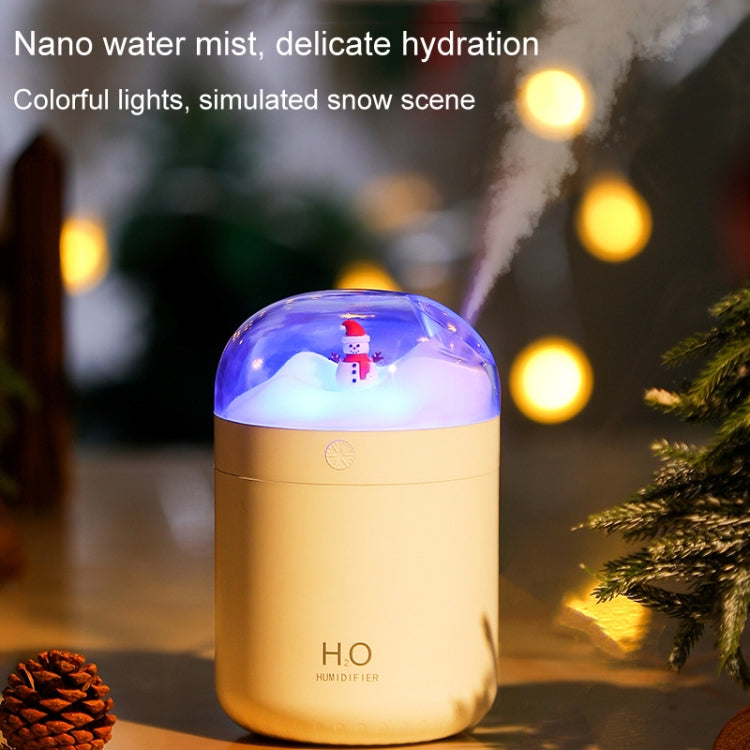 500ml Snowman Humidifier USB Desktop Large Capacity Colorful Ambient Light Air Humidifier(Pink) - Air Purifiers & Accessories by buy2fix | Online Shopping UK | buy2fix