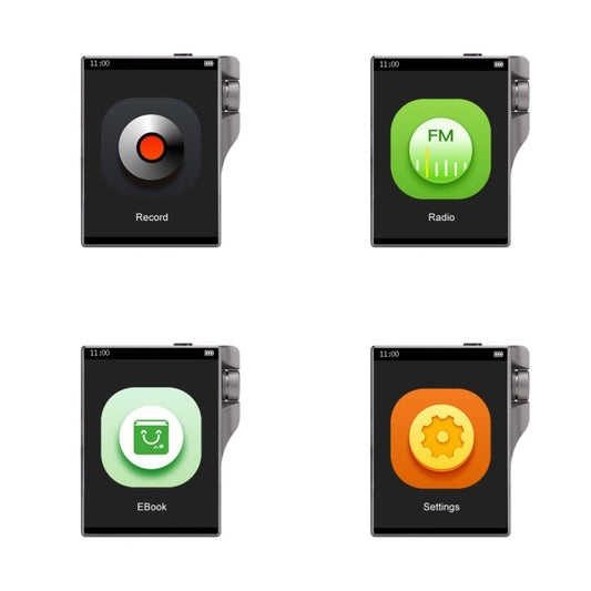 HiFi Lossless Music Player Mastering DSD256 Hard Decoding MP3, Memory: 32GB(Gray) by buy2fix