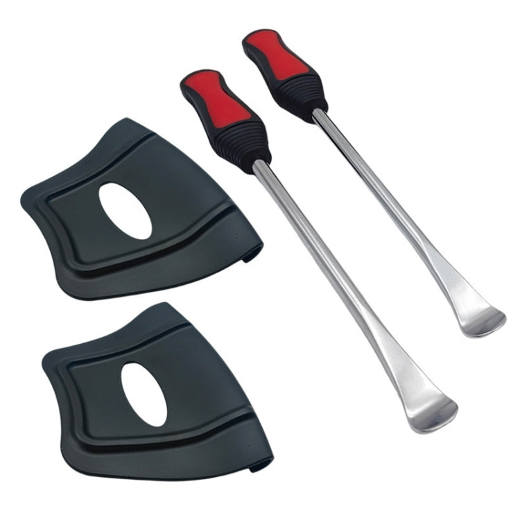 Motorcycle Tire Removal Installation Rim Protector+Pry Bar(Black) - Maintenance tools by buy2fix | Online Shopping UK | buy2fix
