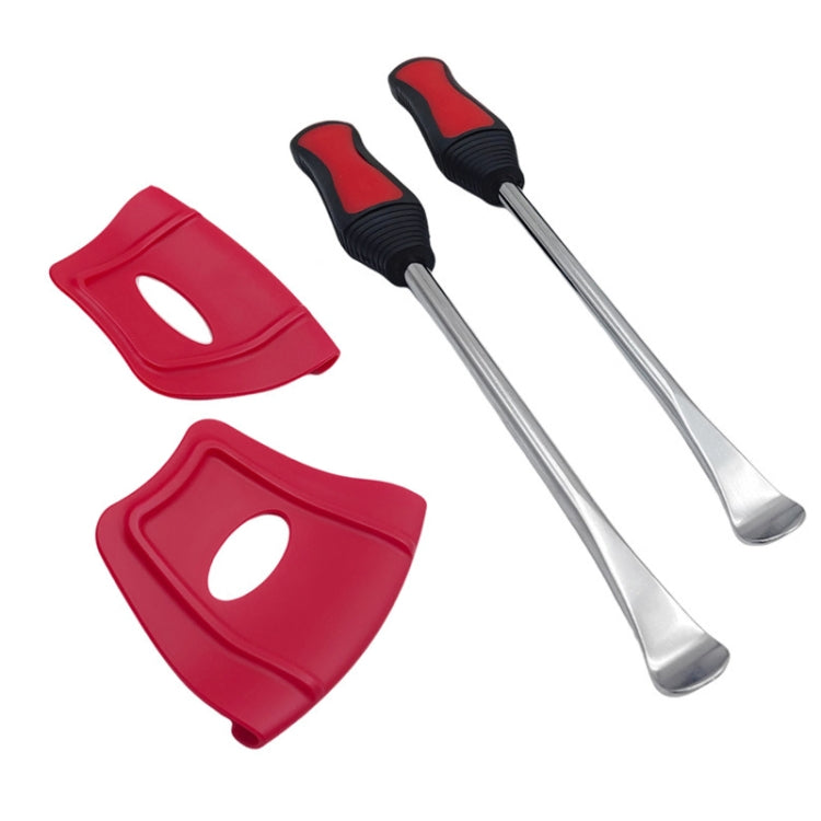 Motorcycle Tire Removal Installation Rim Protector+Pry Bar(Red) - Maintenance tools by buy2fix | Online Shopping UK | buy2fix