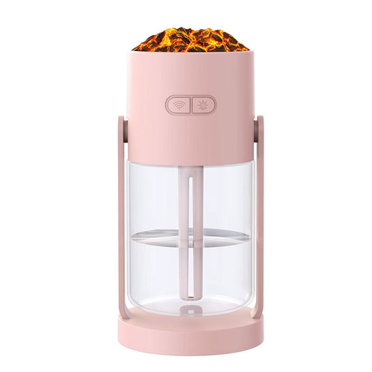 280ml Volcano Cup Rotating Air Humidifier Mini Colorful Ambient Light Car Aroma Diffuser(Pink) by buy2fix