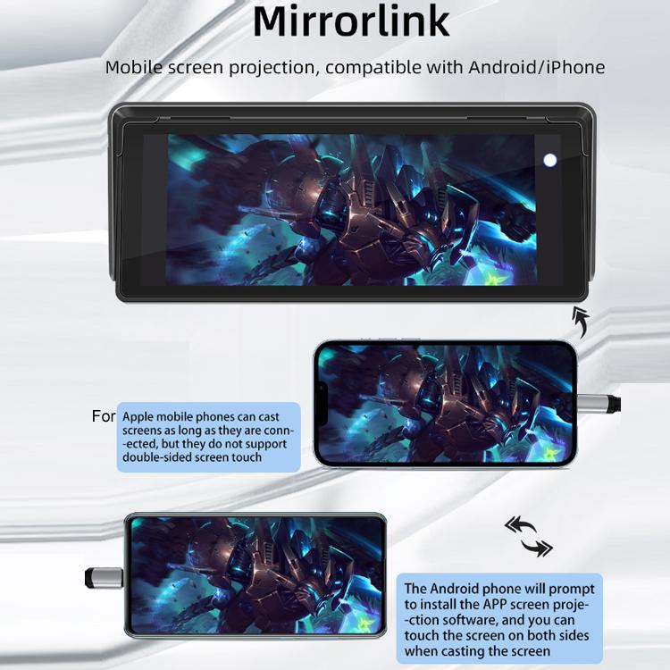 10.26 Inch Car Multimedia Display Supports Carplay/Android Auto Screen Mirroring(Display+ Camera) by buy2fix