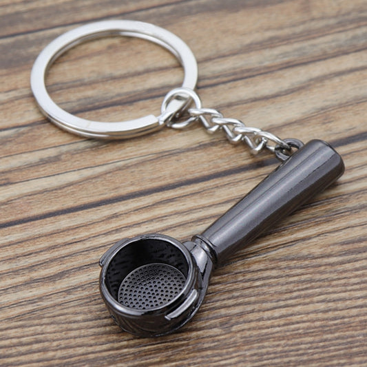 Mini Metal Keychain Coffee Utensils Decorative Pendant, Style: Spoon Black by buy2fix