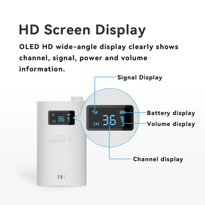 2.4G Wireless Office Conference Tour Guide Explainer One-way One-to-Many Explainer Microphone, Style: YWI22 Receiver by buy2fix