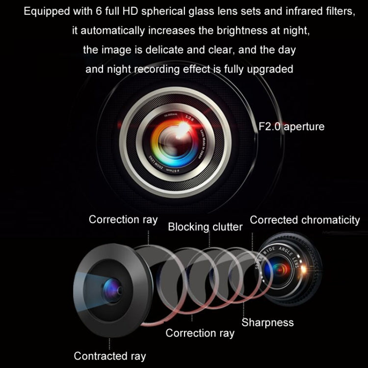 Car AHD Rear View High Definition Night Vision Reversing Camera, Specifications: CCD 8 Lights by buy2fix