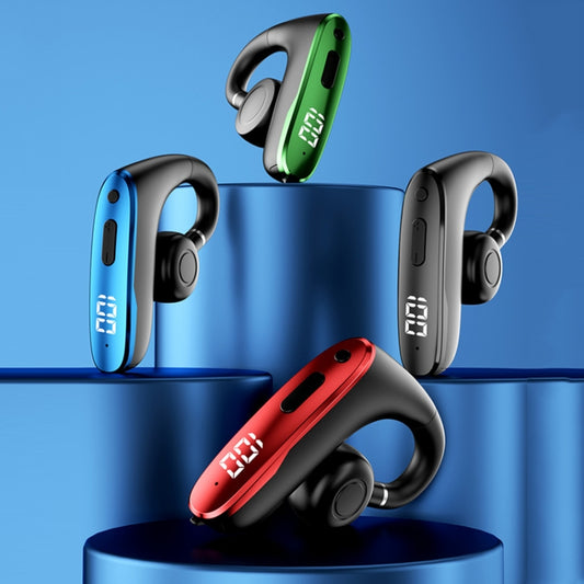 M-W8 Bone Conduction Digital On-Ear Single Ear Bluetooth Earphone(Blue) - Bluetooth Earphone by buy2fix | Online Shopping UK | buy2fix