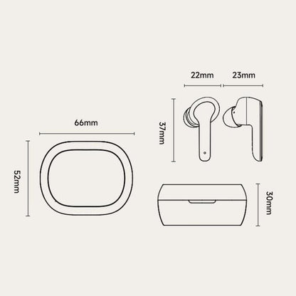 Smart Touch Color Screen Wireless Bluetooth Earphones(White) - Bluetooth Earphone by buy2fix | Online Shopping UK | buy2fix