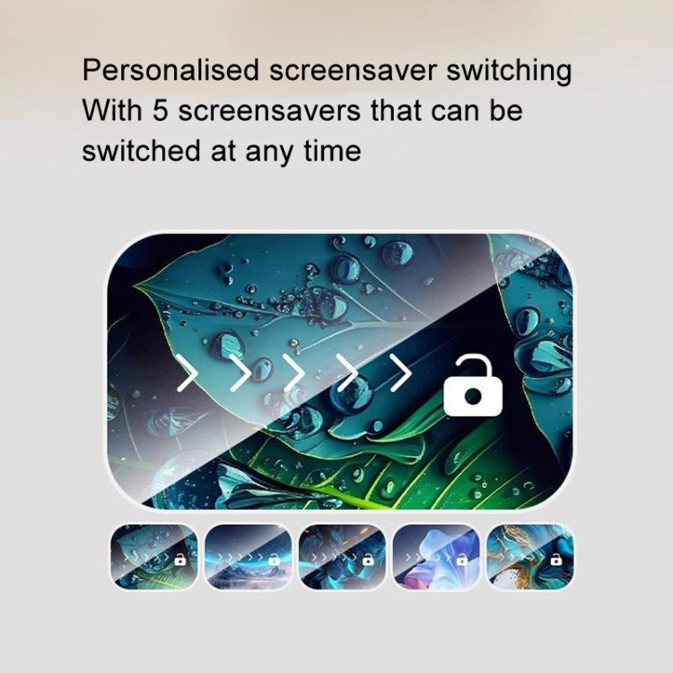 Smart Touch Color Screen Wireless Bluetooth Earphones(White) - Bluetooth Earphone by buy2fix | Online Shopping UK | buy2fix