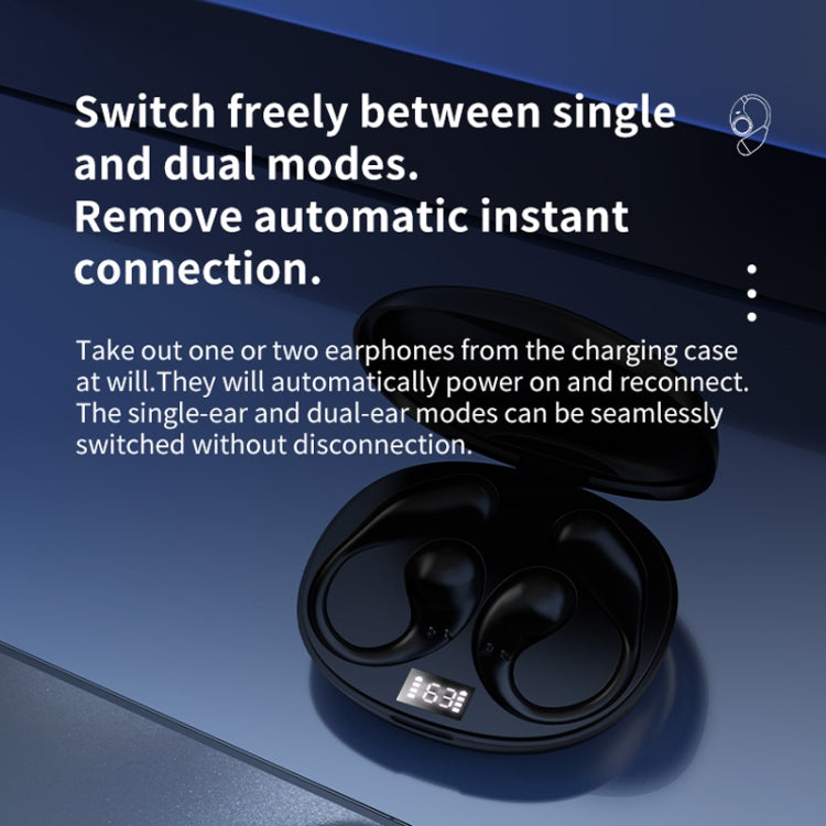 Open Comfortable Hanging Ear OWS Bluetooth Earphones(Black) - TWS Earphone by buy2fix | Online Shopping UK | buy2fix