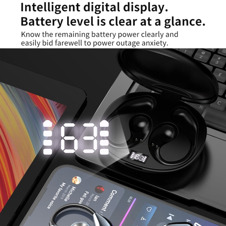Open Comfortable Hanging Ear OWS Bluetooth Earphones(Black) - TWS Earphone by buy2fix | Online Shopping UK | buy2fix