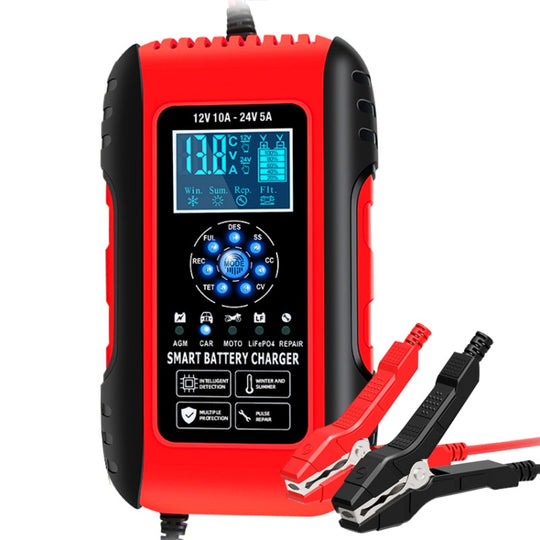 ANHTCzyx 12V/24V 6-180AH 7-Stage Smart Car Motorcycle Battery Charger(AU Plug)
