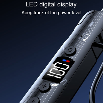 M226 Neck-Hanging In-Ear Pentatone Wired Sports Digital Display Bluetooth Earphone(Black) - Neck-mounted Earphone by buy2fix | Online Shopping UK | buy2fix