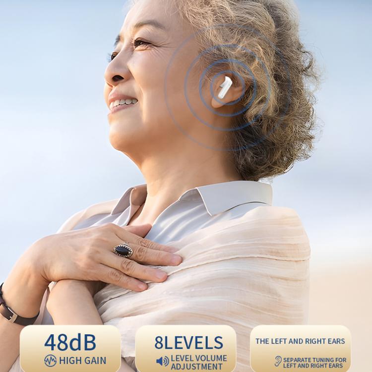 64-Channel Bluetooth Hearing Aid With Digital Charging Compartment(Black) - Hearing Aids by buy2fix | Online Shopping UK | buy2fix