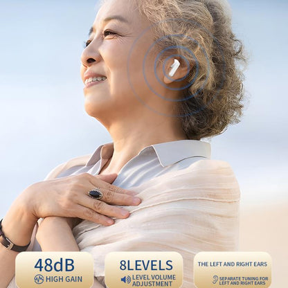 64-Channel Bluetooth Hearing Aid With Digital Charging Compartment(Black) - Hearing Aids by buy2fix | Online Shopping UK | buy2fix