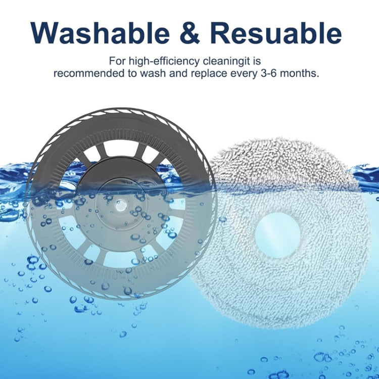 For Dreame X40 / X40 Pro Robot Vacuum Replacement Blue Gray Rag by buy2fix