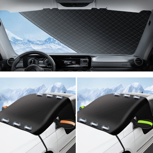 Car Magnetic Front Sunscreen Waterproof Thick Snow Shield(Orange) by buy2fix