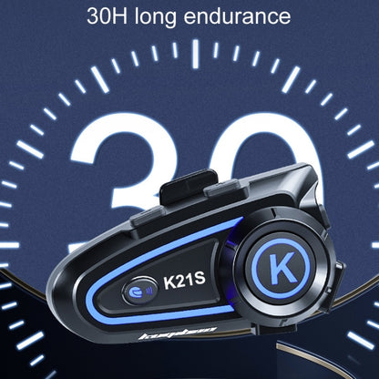KUQIBAO K21S Motorcycle Riding Helmet Dual Intercom Bluetooth Headset With Lights(Soft Microphone) by KUQIBAO