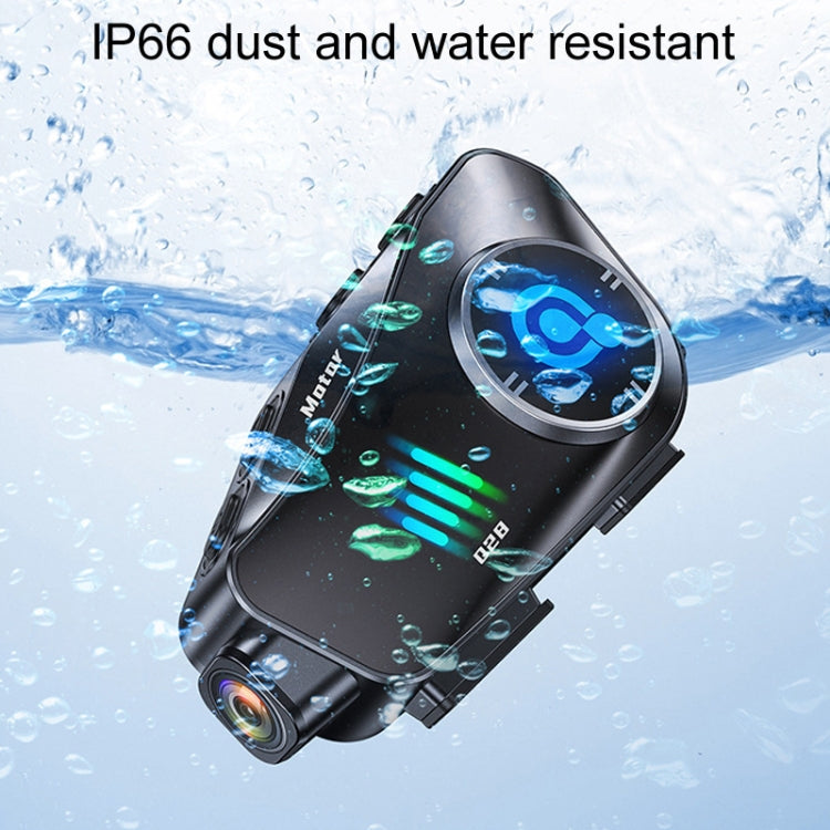 KUQIBAO Q28 Motorcycle Riding Helmet Bluetooth-compatible Headset Recorder(Hard Microphone) by KUQIBAO