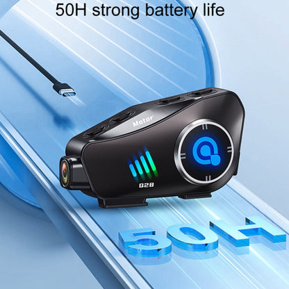 KUQIBAO Q28 Motorcycle Riding Helmet Bluetooth-compatible Headset Recorder(Hard Microphone) by KUQIBAO