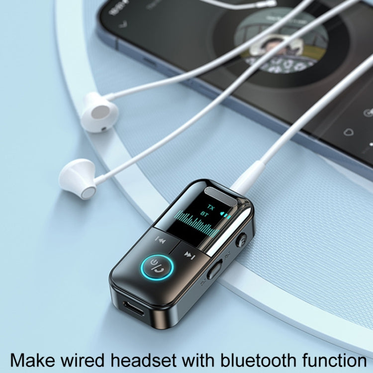 GT69 Digital Display Bluetooth Receiver Transmitter Amplifier Audio Adapter - Audio Receiver Transmitter by buy2fix | Online Shopping UK | buy2fix