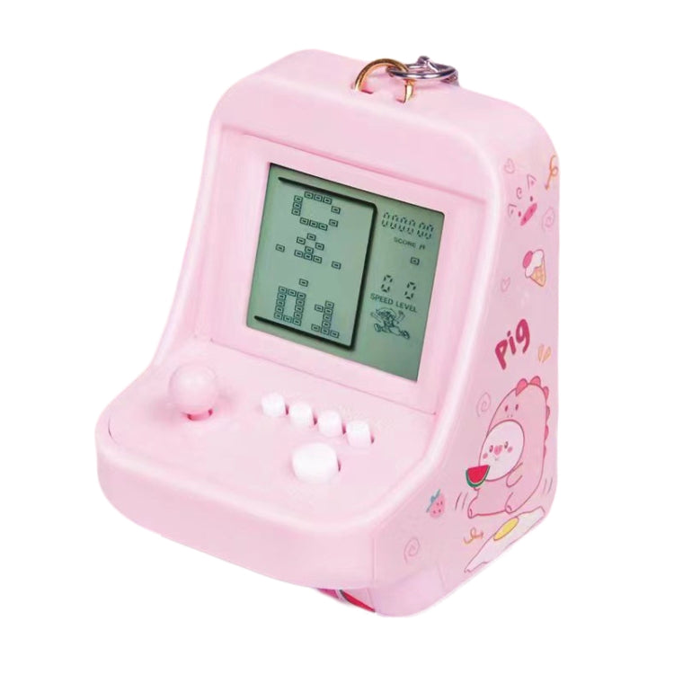 Child Portable Arcade Game Machine Keychain Pendant Mini Building Block Game Toy Gift(Pink) - Pocket Console by buy2fix | Online Shopping UK | buy2fix