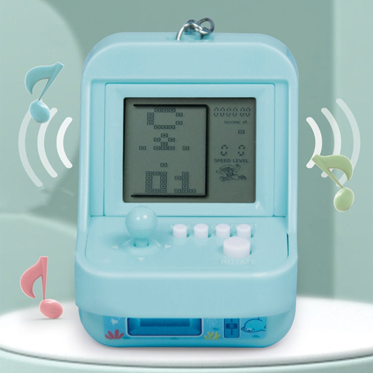 Child Portable Arcade Game Machine Keychain Pendant Mini Building Block Game Toy Gift(Pink) - Pocket Console by buy2fix | Online Shopping UK | buy2fix