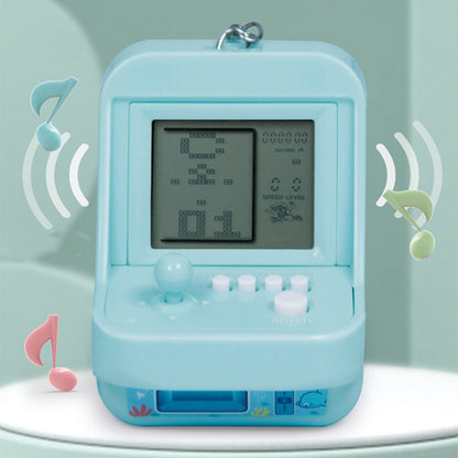 Child Portable Arcade Game Machine Keychain Pendant Mini Building Block Game Toy Gift(Blue) - Pocket Console by buy2fix | Online Shopping UK | buy2fix