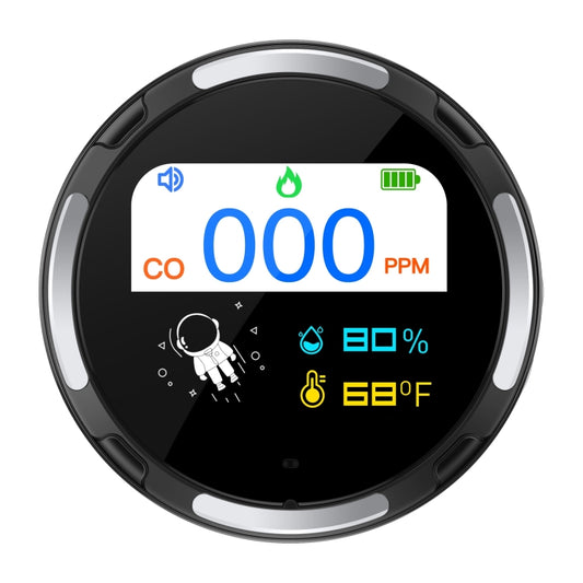 Portable Waterproof Carbon Monoxide Alarm Detector(Black) by buy2fix