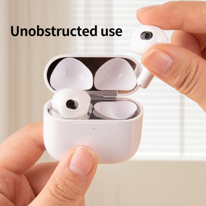 For Apple AirPods 4 Metal Sticker Case(Silver) - Protective Sticker by buy2fix | Online Shopping UK | buy2fix