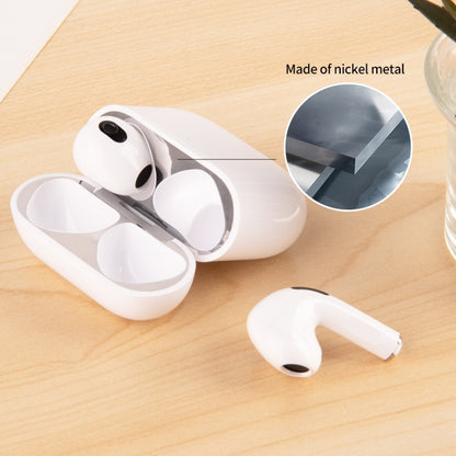 For Apple AirPods 4 Metal Sticker Case(Black) - Protective Sticker by buy2fix | Online Shopping UK | buy2fix