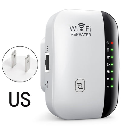 300Mbps Wireless WIFI Repeater 2.4G Route Signal Amplifier 7 Lights Version, Spec: US Plug - Broadband Amplifiers by buy2fix | Online Shopping UK | buy2fix