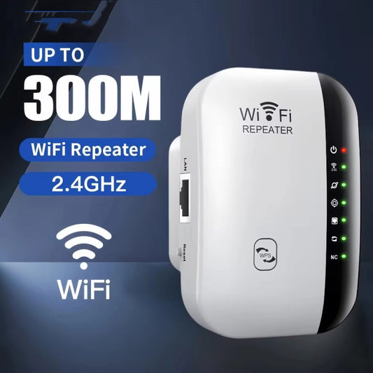 300Mbps Wireless WIFI Repeater 2.4G Route Signal Amplifier 7 Lights Version, Spec: US Plug by buy2fix