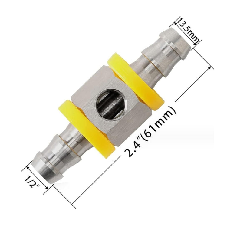 1/2 inch Fuel Pipe Fuel Pressure NPT Sensor T-type Barbed Connector by buy2fix