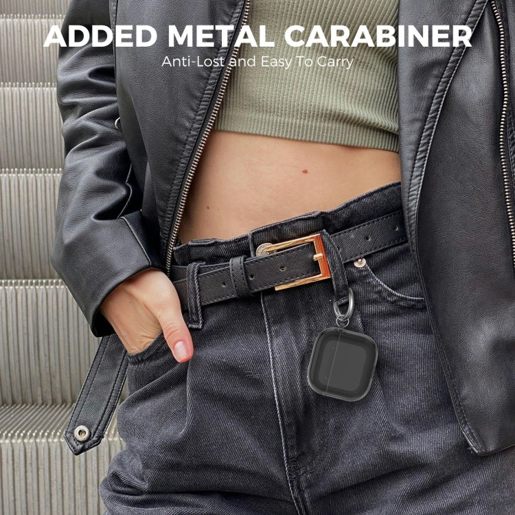 For Airpods 4 AhaStyle WG164 Earphone Anti-Drop TPU Split Protective Case(Transparent Black) by AhaStyle