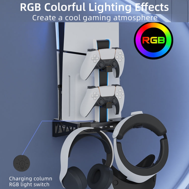 For PS5 Slim / PS5 iplay HBP-545 Wall Mount Charging Bracket(Black) - Holder by iplay | Online Shopping UK | buy2fix