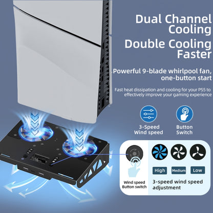 For PS5 Slim / PS5 iplay HBP-545 Wall Mount Charging Bracket(Black) - Holder by iplay | Online Shopping UK | buy2fix