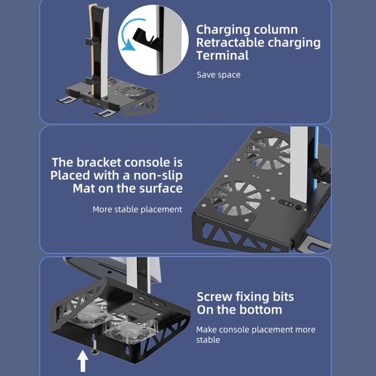 For PS5 Slim / PS5 iplay HBP-545 Wall Mount Charging Bracket(Black) - Holder by iplay | Online Shopping UK | buy2fix
